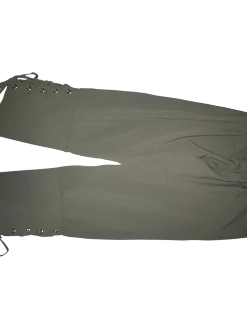 Olive Green Lace-Up Pants Size 12